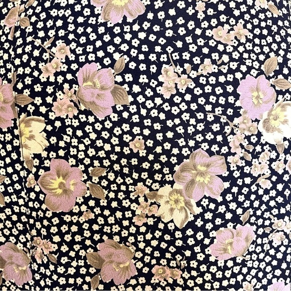 Vintage A-Line Floral Midi Skirt with Box Pleat Hem Detail - Picture 2 of 10